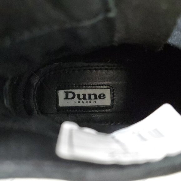 Dune London Black Suede Moto Ankle  Boots Sz 38/7 - Picture 2 of 13